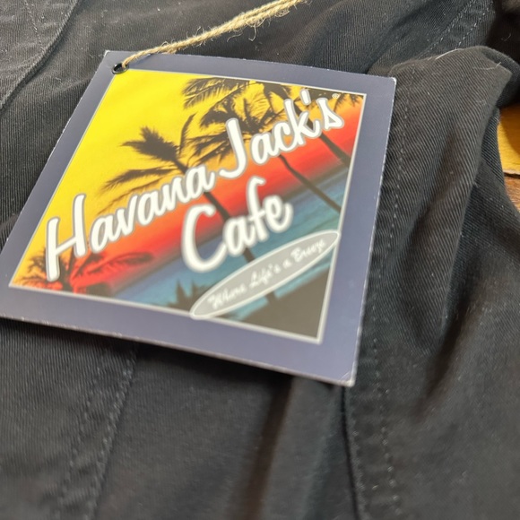 Vintage Havana Jack’s Cafe Women’s Size Small Black Cotton Button Up Jacket NWT - Picture 6 of 7